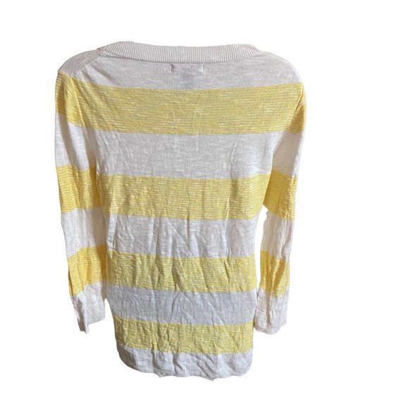 Gap yellow and white striped sweater size XS - Picture 2 of 6